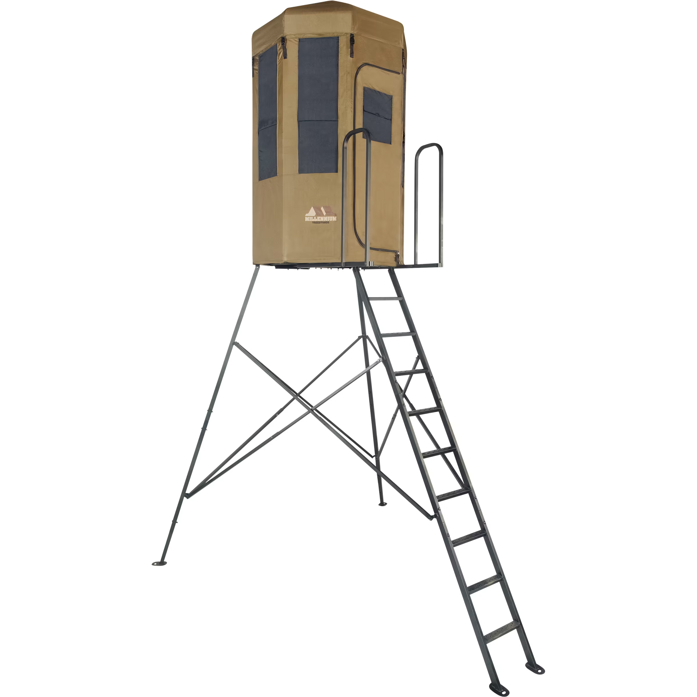 Millennium Treestands Solo Buck Hut Shooting Blind with Tower Bass